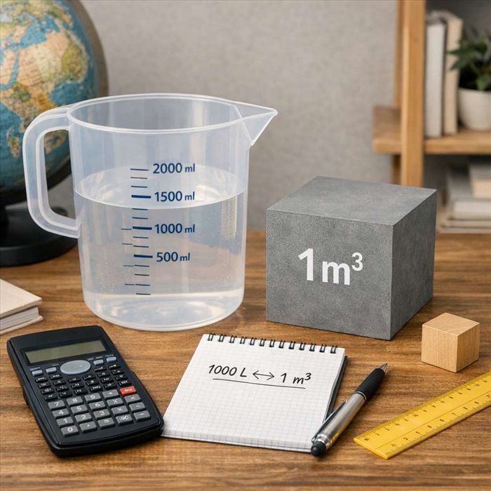 Équivalence litre m3 : convertissez litres et m3 facilement