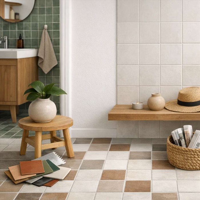 Carrelage carré : styles, formats et idées déco pour sublimer
