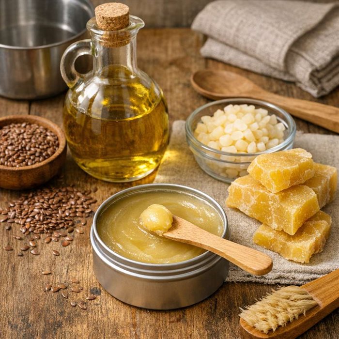 Fabriquer une cire avec huile de lin : recette simple et efficace
